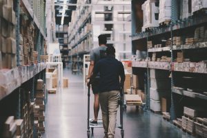 warehouse workers in a warehouse