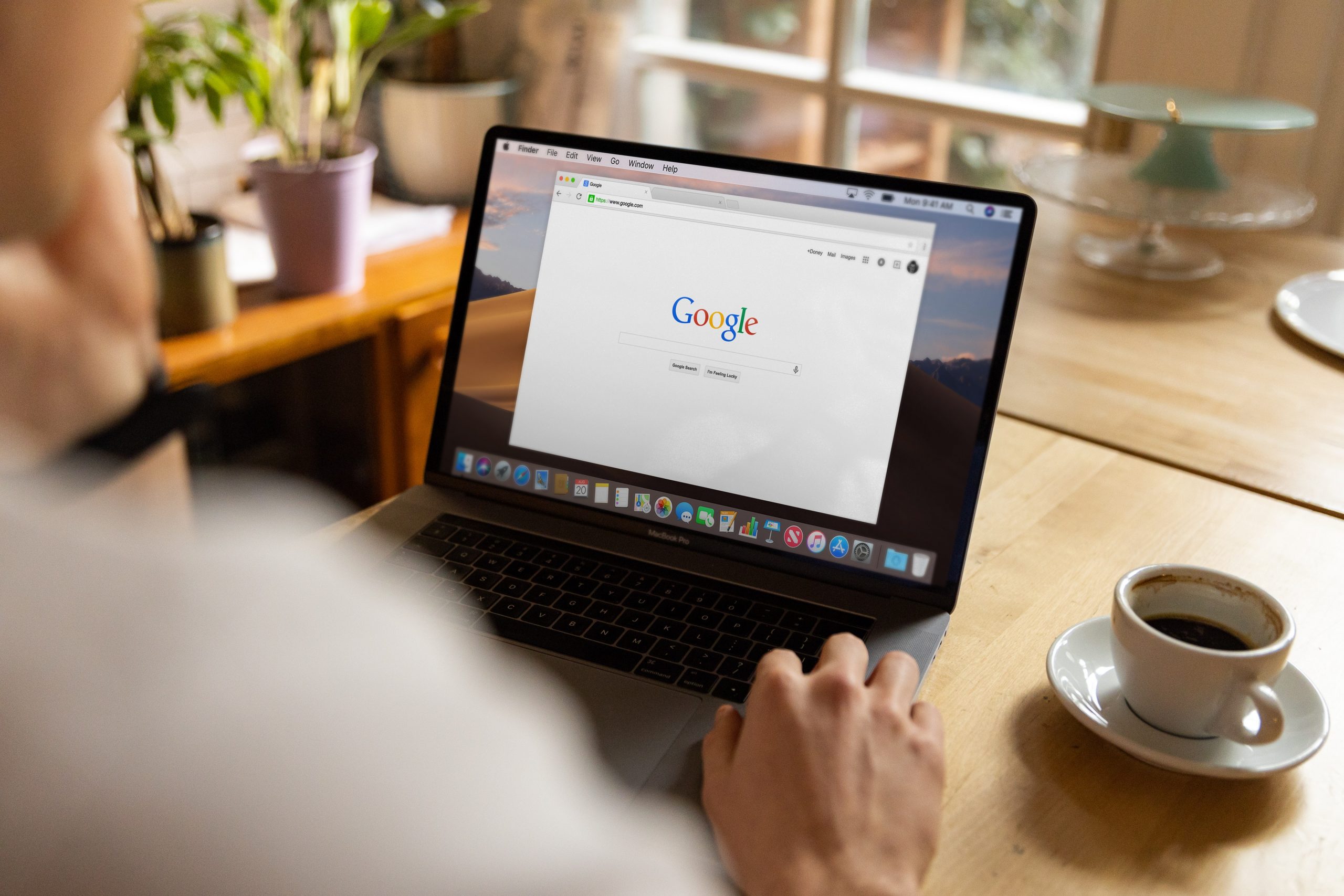 Google Search on Laptop